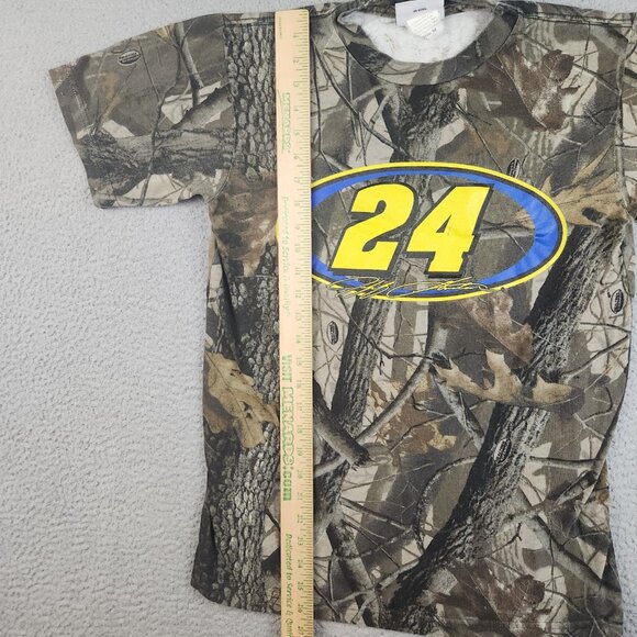 Vtg Jeff Gordon Shirt Mens Medium Dupont #24 Realtree Hardwoods Camo Hunt NASCAR - Picture 4 of 11